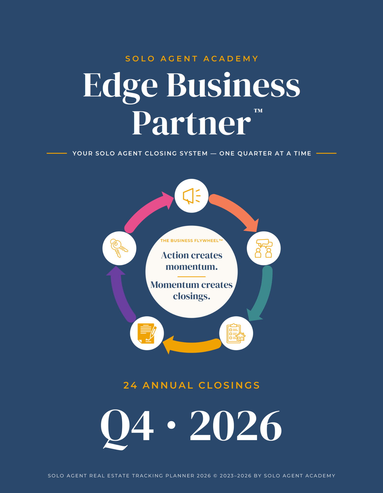 Edge Business Partner™ Q4 2026 quarterly planner, 24 annual closings edition